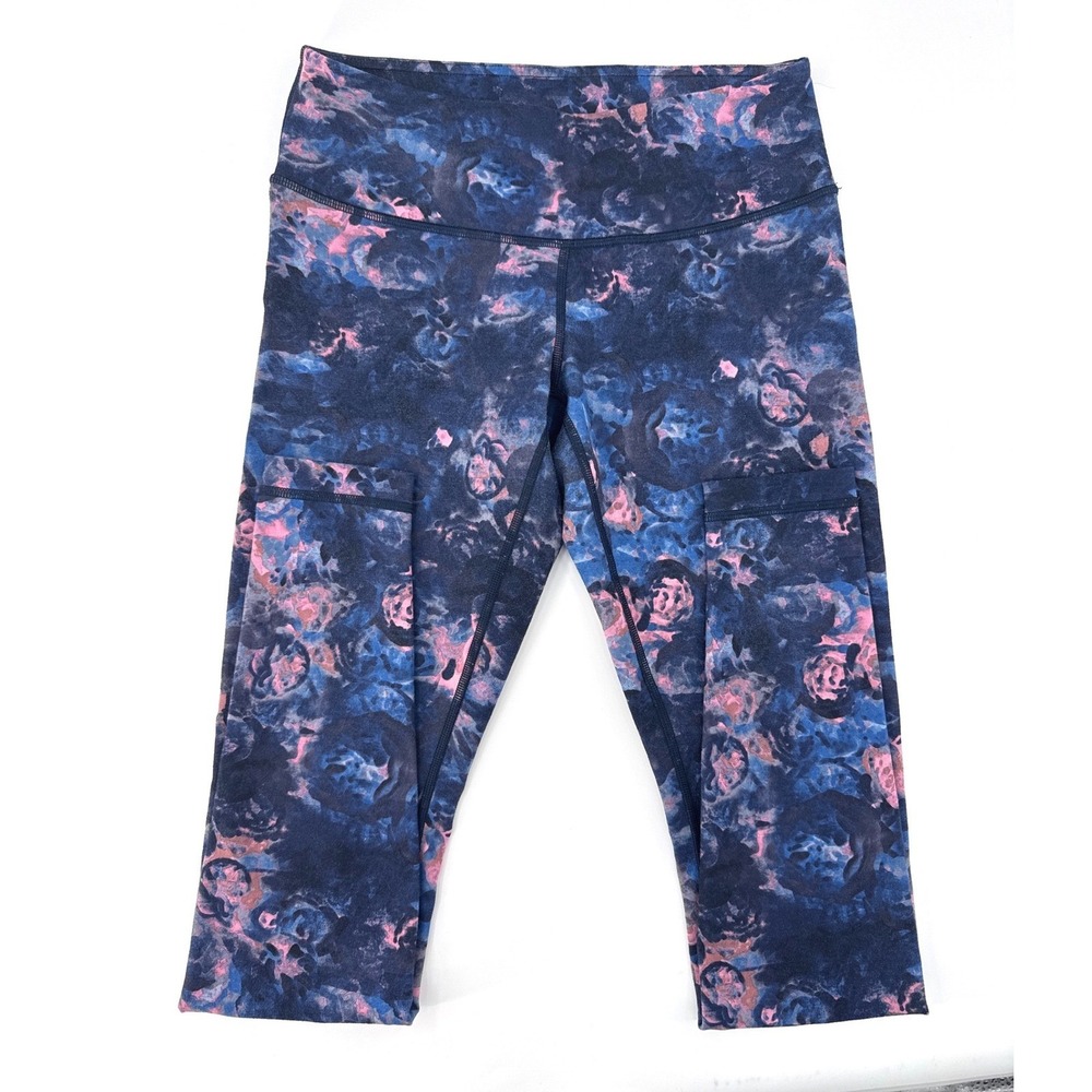 Lululemon Floral Print Leggings Women Size 6 Gym Yoga Workout Gorpcore